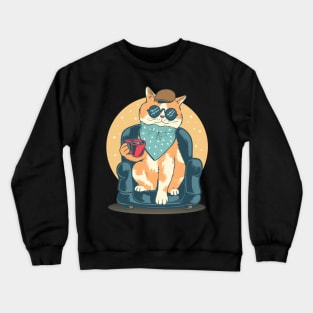 Cat chilling out Crewneck Sweatshirt